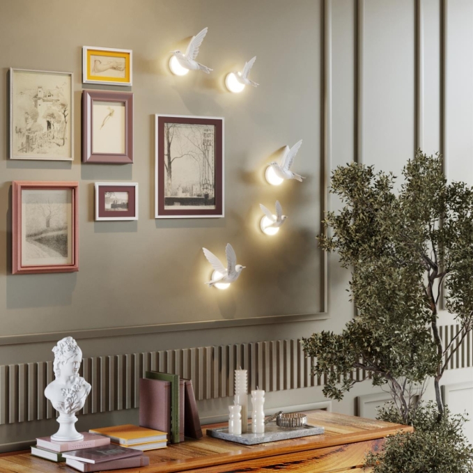 Настенный светильник (ЛЕВ.) IP20 LED 3W 122Лм 3000K COLOMBELLA HIGHTECH ODL22 429 ODEON LIGHT 4341/3WLA, фото в интерьере 1