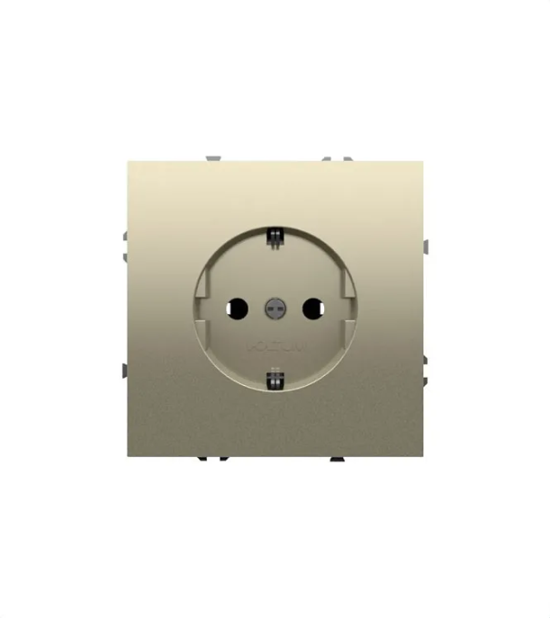 Розетка встраиваемая VOLTUM S70 с заземлением 16А, (кашемир), Voltum, VLS040103