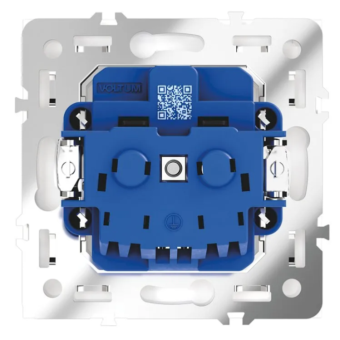 Розетка встраиваемая VOLTUM S70 с заземлением 16А, (кашемир), Voltum, VLS040103