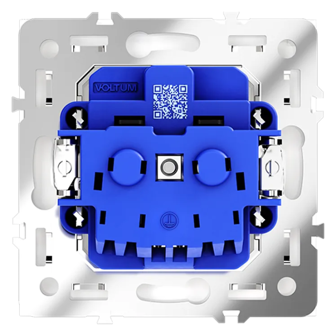 Розетка встраиваемая VOLTUM S70 с заземлением 16А, (кашемир), Voltum, VLS040103