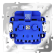 Розетка встраиваемая VOLTUM S70 с заземлением 16А, (кашемир), Voltum, VLS040103