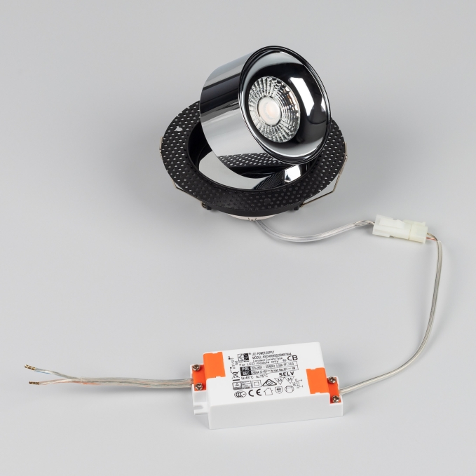 Светильник SP-PLURIO-BUILT-TRIMLESS-R120-9W Day4000 (BK-CHR, 36 deg, 230V), Arlight, 038050, изображение 3 Светильник SP-PLURIO-BUILT-TRIMLESS-R120-9W Day4000 (BK-CHR, 36 deg, 230V), Arlight, 038050, изображение 3