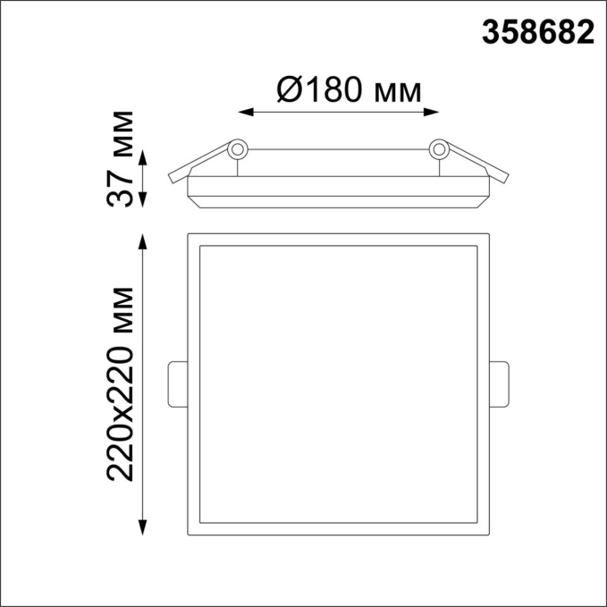 Светильник встраиваемый влагозащищенный IP54 LED 4000K 30W 100-240V PANDORA SPOT NT21 590 NOVOTECH 358682, схема товара Светильник встраиваемый влагозащищенный IP54 LED 4000K 30W 100-240V PANDORA SPOT NT21 590 NOVOTECH 358682, схема товара