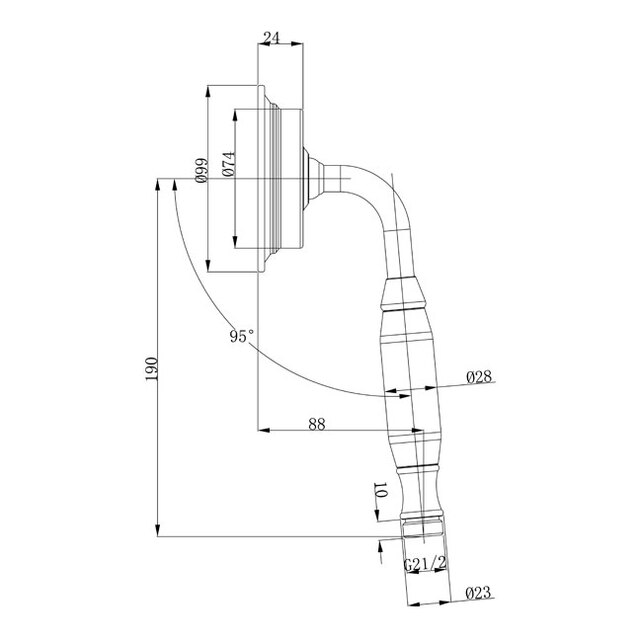 Душевая лейка Caprigo Parts 99-505-crm хром
