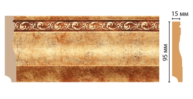 Плинтус напольный Decomaster 153-552 ДМ, 95x12x2400 мм