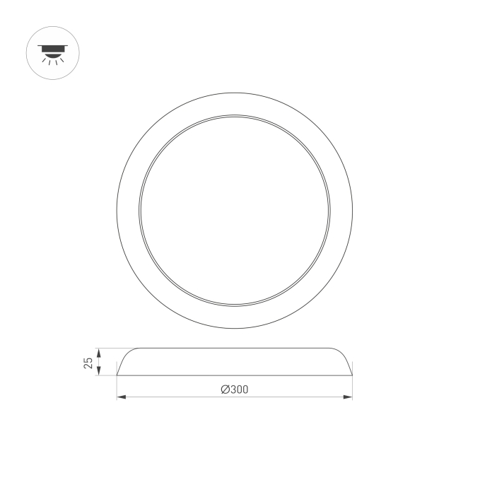 Светильник CL-FIOKK-R300-25W Day4000-MIX (WH, 120 deg, 230V), Arlight, 034467 Светильник CL-FIOKK-R300-25W Day4000-MIX (WH, 120 deg, 230V), Arlight, 034467