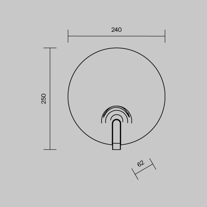 Настенный светильник (бра) Решение / Solution 3000К 9Вт, MOD450WL-L9BG3K, изображение 9 Настенный светильник (бра) Решение / Solution 3000К 9Вт, MOD450WL-L9BG3K, изображение 9