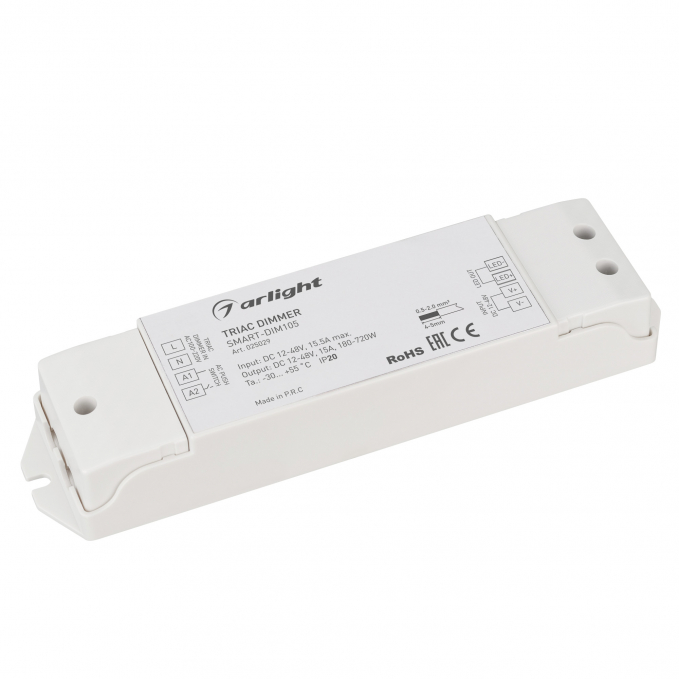 Диммер SMART-DIM105 (12-48V, 15A, TRIAC), Arlight, 025029, изображение 1 Диммер SMART-DIM105 (12-48V, 15A, TRIAC), Arlight, 025029, изображение 1