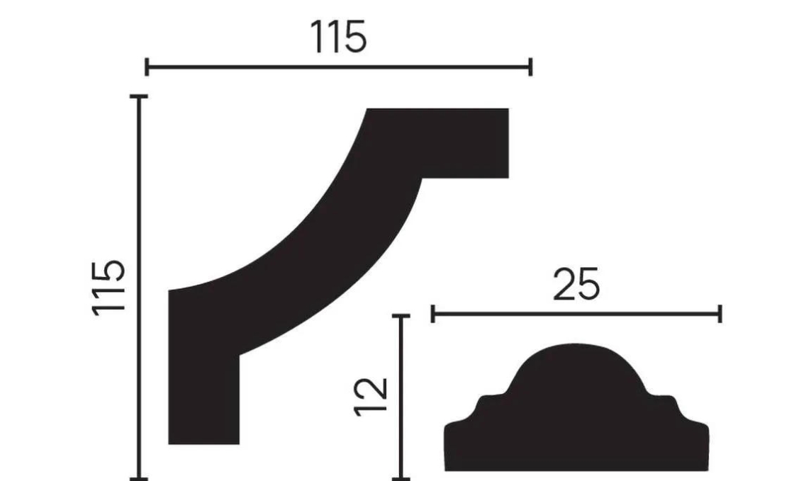 Декоративный элемент Decor-Dizayn C1-DD35, 115x115x12 мм