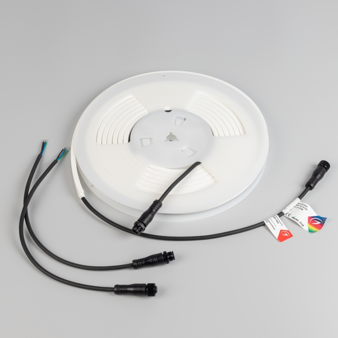 Светодиодная лента герметичная WAVE-SIDE-PU-H120-06x12mm 24V RGB (8 W/m, IP68, 5m, wire x2), Arlight, 052423, изображение 5 Светодиодная лента герметичная WAVE-SIDE-PU-H120-06x12mm 24V RGB (8 W/m, IP68, 5m, wire x2), Arlight, 052423, изображение 5