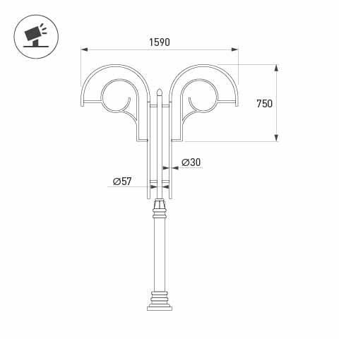 Кронштейн OXOR-SB2-2 BLACK , Arlight, 051634, изображение 2