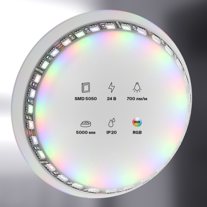 Светодиодная лента 24В 5050 21Вт/м Цветная (RGB) 5м IP20 Black, 20038, изображение 5