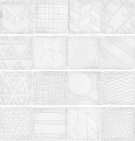 Настенная плитка Cifre Alchimia Decor White 7.5x30 (кабанчик) Настенная плитка Cifre Alchimia Decor White 7.5x30 (кабанчик)