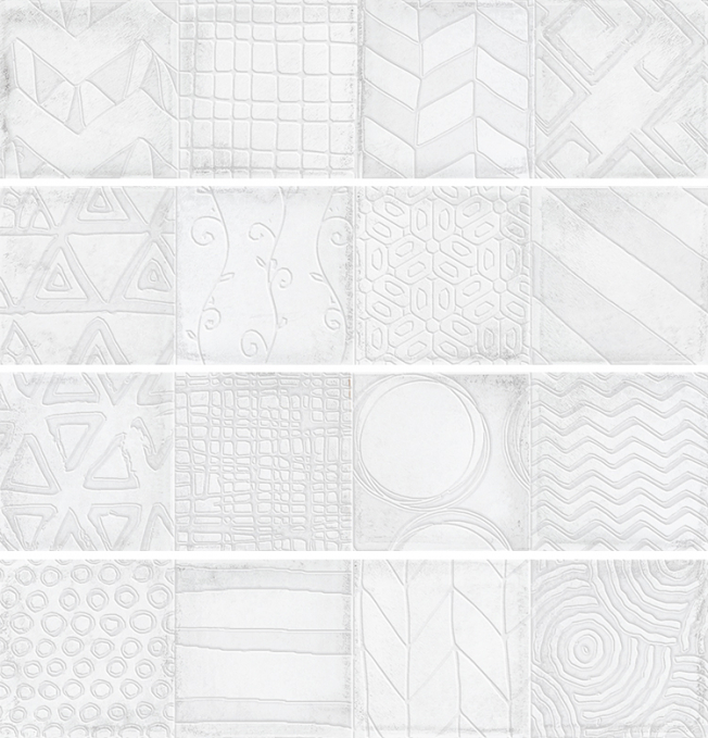 Настенная плитка Cifre Alchimia Decor White 7.5x30 (кабанчик) Настенная плитка Cifre Alchimia Decor White 7.5x30 (кабанчик)