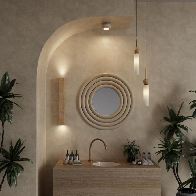 Потолочный светильник IP20 GX53 9W 220V TRAVERTINO HIGHTECH ODL25 181 ODEON LIGHT 6625/1C, фото в интерьере 1