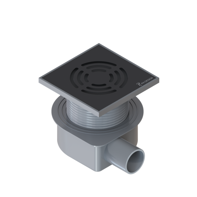 Душевой лоток Boheme Smart Design 10x10 984-10-B черный