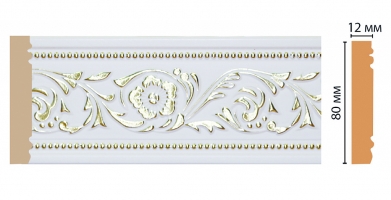 Молдинг Decomaster 150-54А ДМ, 80x12x2400 мм