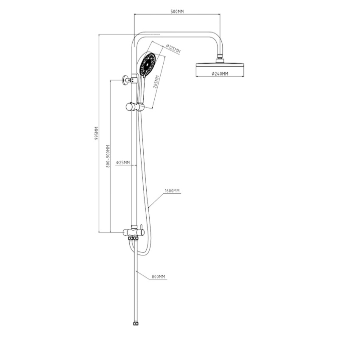 Душевая стойка Esko ST950N хром глянцевая Душевая стойка Esko ST950N хром глянцевая