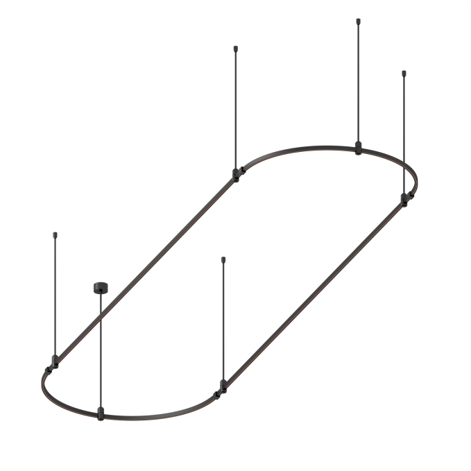 Основание ART-APRIORI-OVAL-ROD-800-4000x1000 (BK), Arlight, 048513, изображение 2 Основание ART-APRIORI-OVAL-ROD-800-4000x1000 (BK), Arlight, 048513, изображение 2