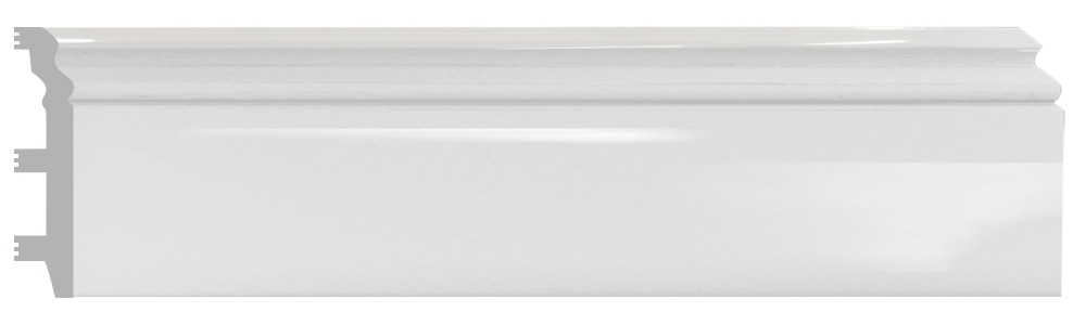 Плинтус напольный Decomaster D232-114ДМ, 100x22x2400 мм белый глянец Плинтус напольный Decomaster D232-114ДМ, 100x22x2400 мм белый глянец