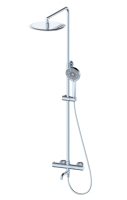 Душевая стойка со смесителем Wonzon & Woghand Stick WW-88739903-CR хром глянцевая с термостатом Душевая стойка со смесителем Wonzon & Woghand Stick WW-88739903-CR хром глянцевая с термостатом