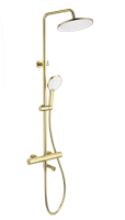Душевая стойка со смесителем Wonzon & Woghand WW-B3069-BG золото брашированная с термостатом Душевая стойка со смесителем Wonzon & Woghand WW-B3069-BG золото брашированная с термостатом
