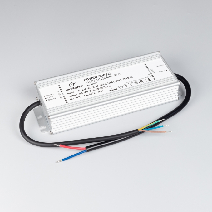Блок питания ARPV-UH24480-PFC (24V, 20A, 480W), Arlight, 028087, изображение 2 Блок питания ARPV-UH24480-PFC (24V, 20A, 480W), Arlight, 028087, изображение 2