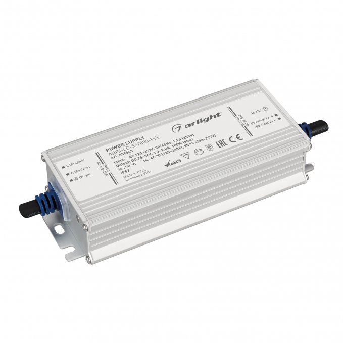 Блок питания ARPJ-LG-562800-PFC (100W, 25-56V, 1.3-2.8A), Arlight, 039543, изображение 1 Блок питания ARPJ-LG-562800-PFC (100W, 25-56V, 1.3-2.8A), Arlight, 039543, изображение 1