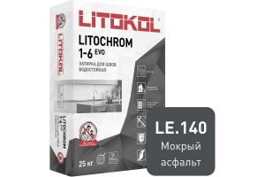Затирка цементная Litokol Litochrom 1-6 Evo LE.140 Мокрый асфальт, 25 кг Затирка цементная Litokol Litochrom 1-6 Evo LE.140 Мокрый асфальт, 25 кг