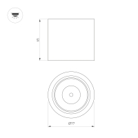 Светильник SP-DICE-R77-10W Warm3000 (BK, 24 deg, 230V), Arlight, 046626