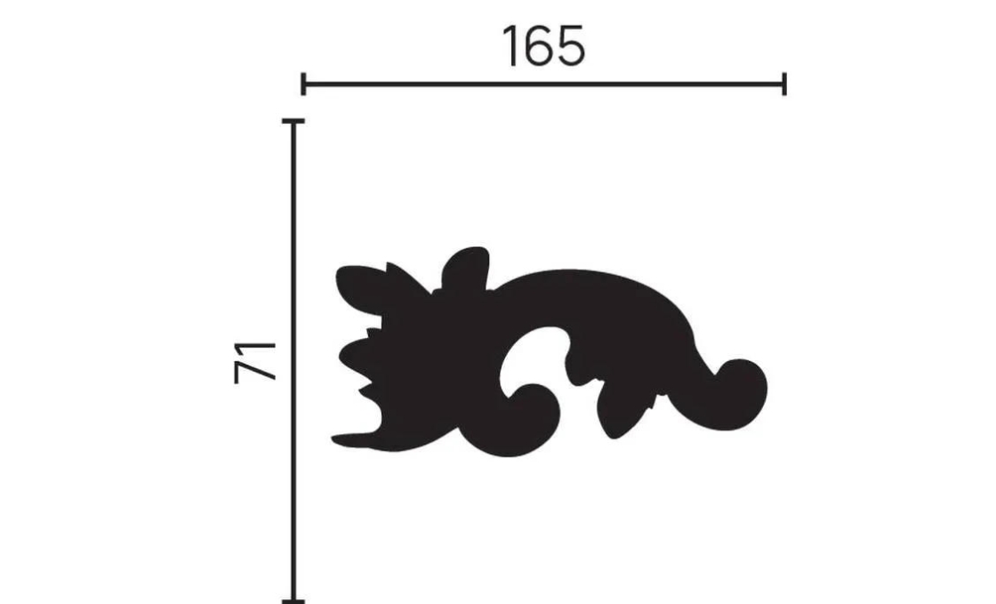 Декоративный элемент Decor-Dizayn H1-DD002 LR, 165x71x26 мм Декоративный элемент Decor-Dizayn H1-DD002 LR, 165x71x26 мм