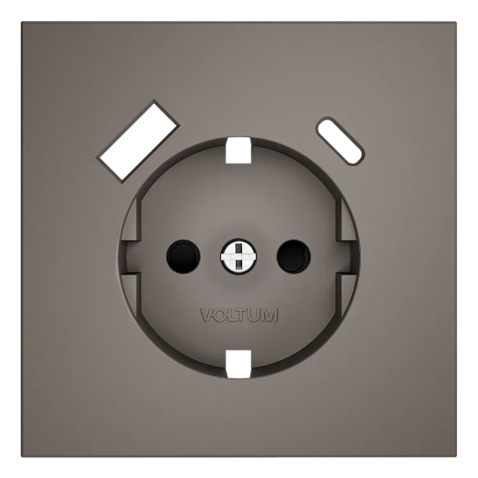 Накладка для розетки с заземлением и защитными шторками, с USB A+C, S70 (капучино), Voltum, VLS001014 Накладка для розетки с заземлением и защитными шторками, с USB A+C, S70 (капучино), Voltum, VLS001014