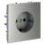 Розетка встраиваемая VOLTUM S70 с заземлением 16А, (сталь), Voltum, VLS040105
