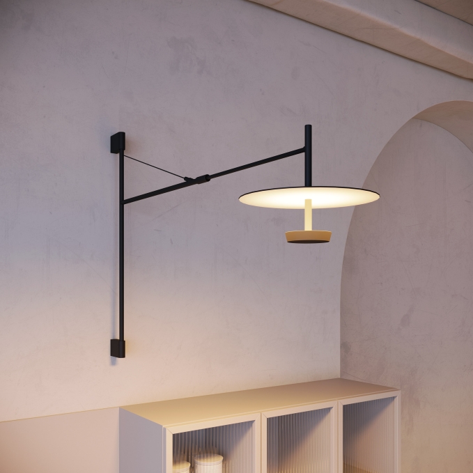 Светильник SP-CAMPANA-WALL-L1450-9W Warm3000 (BK, 130 deg, 230V, TELESCOPIC), Arlight, 059596, изображение 2 Светильник SP-CAMPANA-WALL-L1450-9W Warm3000 (BK, 130 deg, 230V, TELESCOPIC), Arlight, 059596, изображение 2