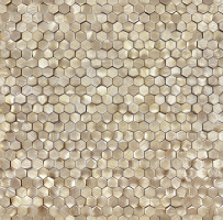 Мозаика Caramelle (LeeDo) Alchimia Aluminium 3D Hexagon Gold 8x14 29.7x30.6