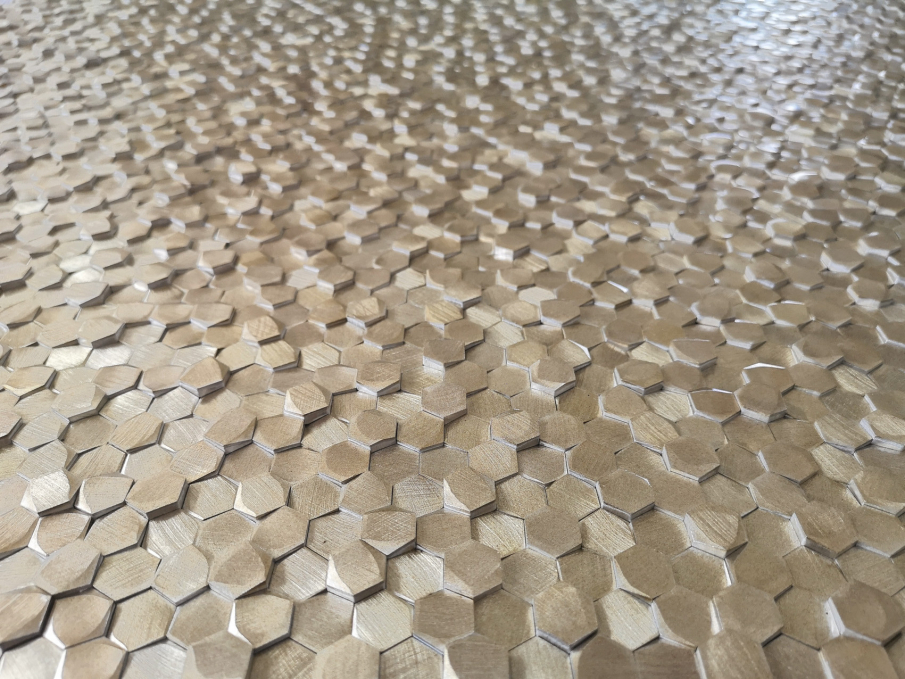 Мозаика Caramelle (LeeDo) Alchimia Aluminium 3D Hexagon Gold 8x14 29.7x30.6 Мозаика Caramelle (LeeDo) Alchimia Aluminium 3D Hexagon Gold 8x14 29.7x30.6