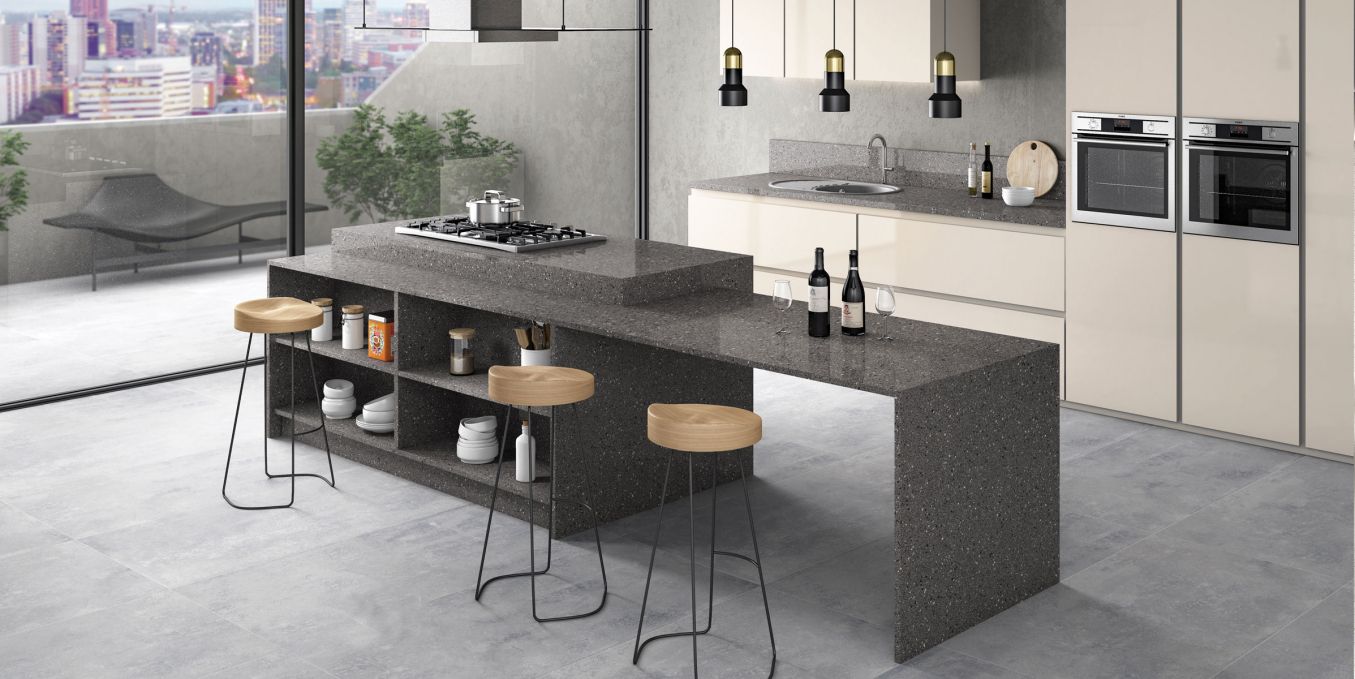 Керамогранит Starotech Polished Gravel Slate 80x240 Керамогранит Starotech Polished Gravel Slate 80x240