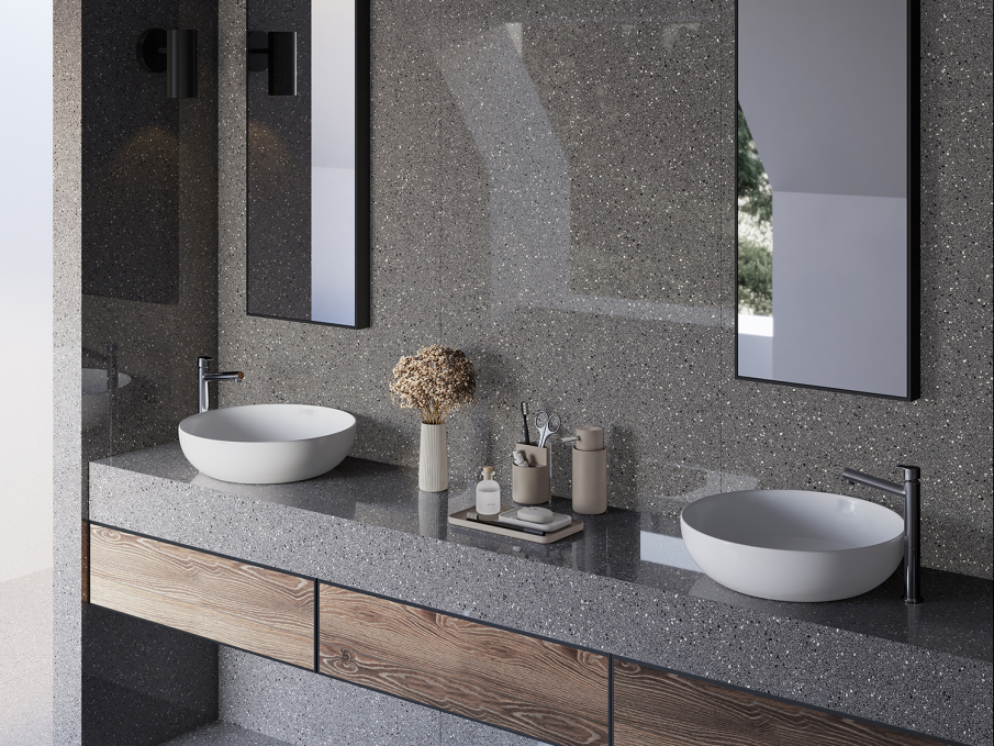 Керамогранит Starotech Polished Gravel Slate 80x240 Керамогранит Starotech Polished Gravel Slate 80x240