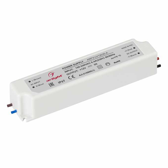 Блок питания ARPV-LV12035-A (12V, 3.0A, 36W), Arlight, 018968(1), изображение 1 Блок питания ARPV-LV12035-A (12V, 3.0A, 36W), Arlight, 018968(1), изображение 1