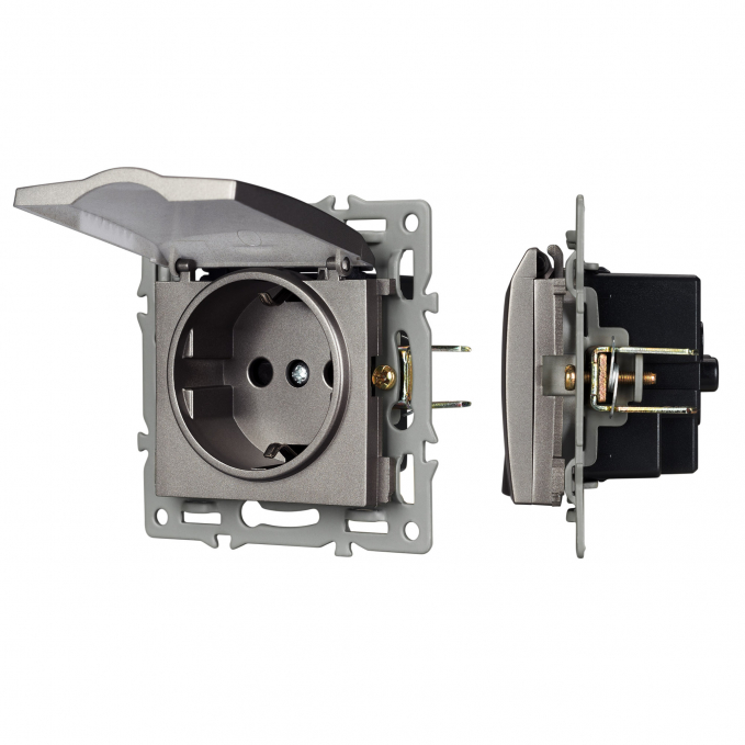 Механизм розетки влагозащищённый SCT-MCP-PL-GR (250V, 16A), Arlight, 043747, изображение 1 Механизм розетки влагозащищённый SCT-MCP-PL-GR (250V, 16A), Arlight, 043747, изображение 1