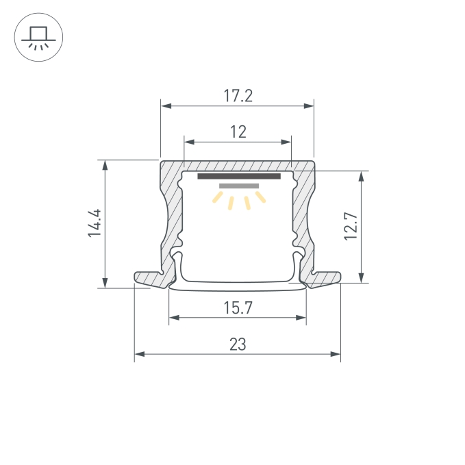Профиль LINE-2315-F-2000 ANOD BLACK, Arlight, 044278, изображение 5 Профиль LINE-2315-F-2000 ANOD BLACK, Arlight, 044278, изображение 5