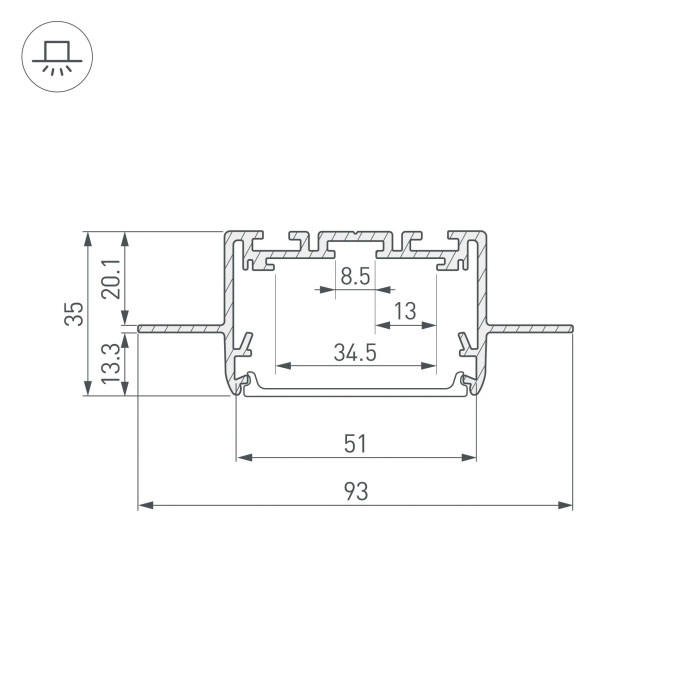 Профиль SL-LINIA55-FANTOM-2500 ANOD, Arlight, 035650, изображение 3 Профиль SL-LINIA55-FANTOM-2500 ANOD, Arlight, 035650, изображение 3