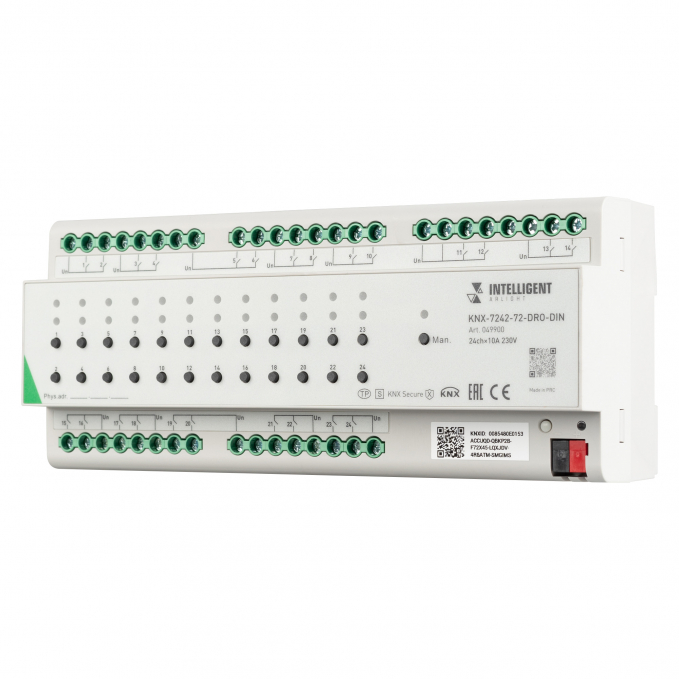 INTELLIGENT ARLIGHT Релейный модуль KNX-7242-72-DRO-DIN Grey (BUS, 24x10A), Arlight, 049900, изображение 1 INTELLIGENT ARLIGHT Релейный модуль KNX-7242-72-DRO-DIN Grey (BUS, 24x10A), Arlight, 049900, изображение 1