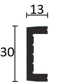 Декоративная рейка Decor-Dizayn 626-64SH, 30x13x3000 мм Декоративная рейка Decor-Dizayn 626-64SH, 30x13x3000 мм