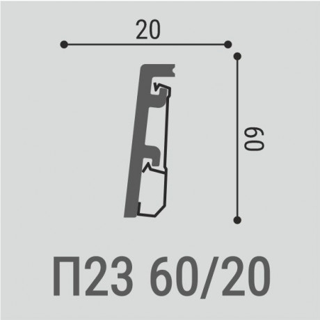 Плинтус Bello Deco П23 60-20 Плинтус Bello Deco П23 60-20
