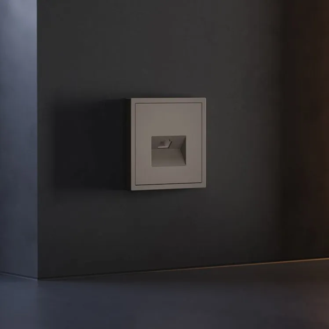 Накладка для розетки компьютерной RJ45 кат.6 и розетки телефонной RJ11 кат.3, S70 (капучино), Voltum, VLS001314