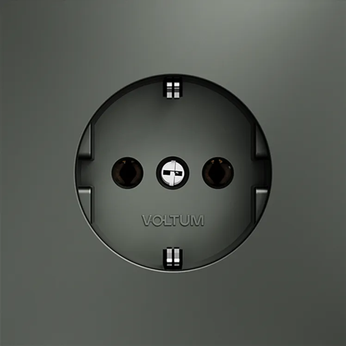 Розетка встраиваемая VOLTUM S70 с заземлением 16А, (титан), Voltum, VLS040106 Розетка встраиваемая VOLTUM S70 с заземлением 16А, (титан), Voltum, VLS040106