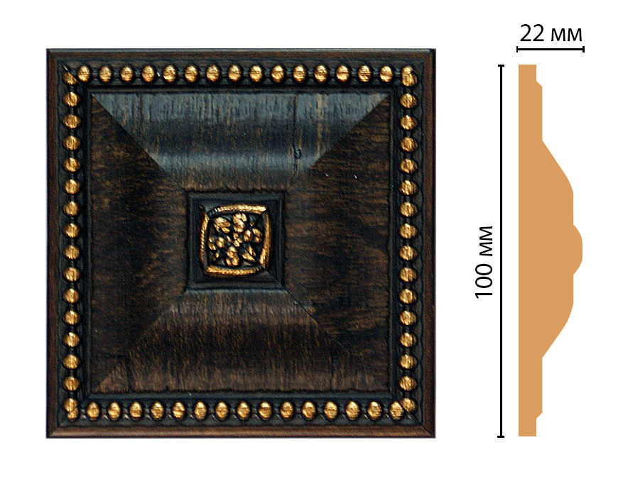 Вставка цветная Decomaster D209-1, 100x100x22 мм Вставка цветная Decomaster D209-1, 100x100x22 мм