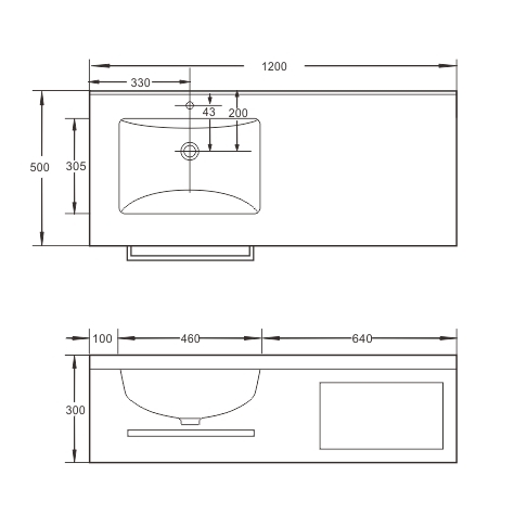 Раковина-моноблок Sapbox SB-WF-MJJ-120M406 120 см серый мрамор Раковина-моноблок Sapbox SB-WF-MJJ-120M406 120 см серый мрамор