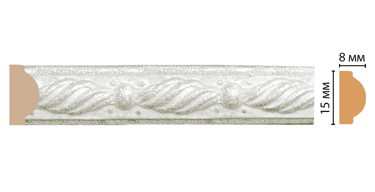 Молдинг Decomaster 130-20, 15x8x2400 мм